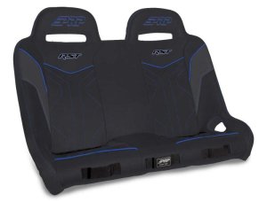 Polaris RZR XP4 Turbo S Rear Suspension Bench Seat - PRP Seats - RST - Black/Blue - `19-`21
